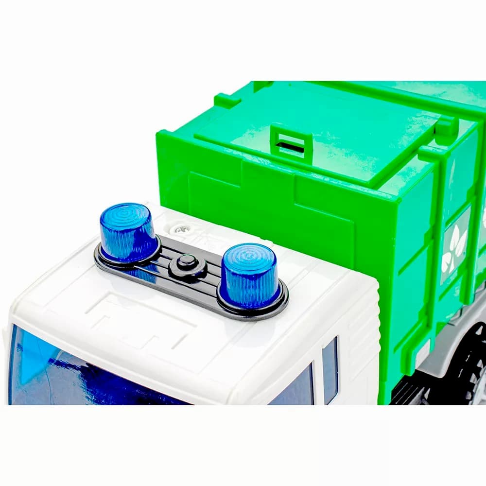 Машинка пластиковая 1:20 «Мусоровоз» 661-03А / Инерционная, свет и звук