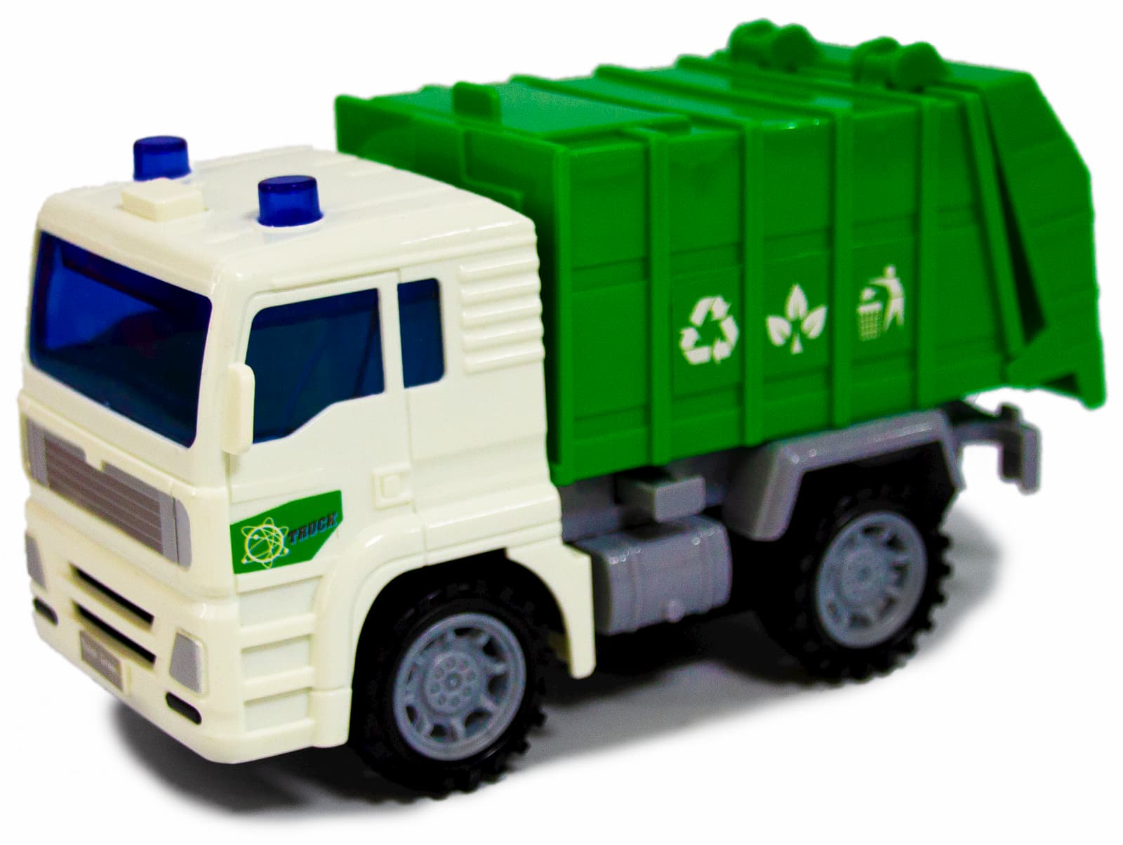 Машинка пластиковая 1:20 «Мусоровоз» 661-03А / Инерционная, свет и звук