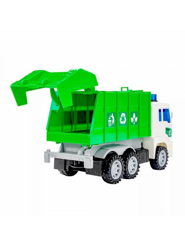 Машинка пластиковая 1:20 «Мусоровоз» 661-03А / Инерционная, свет и звук