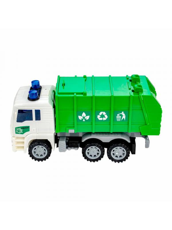 Машинка пластиковая 1:20 «Мусоровоз» 661-03А / Инерционная, свет и звук
