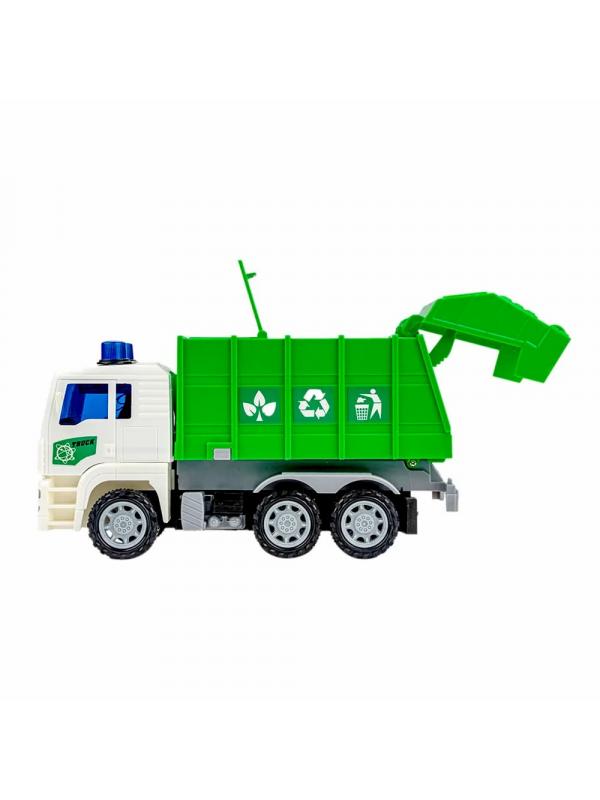 Машинка пластиковая 1:20 «Мусоровоз» 661-03А / Инерционная, свет и звук