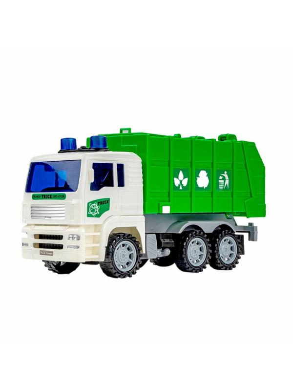 Машинка пластиковая 1:20 «Мусоровоз» 661-03А / Инерционная, свет и звук
