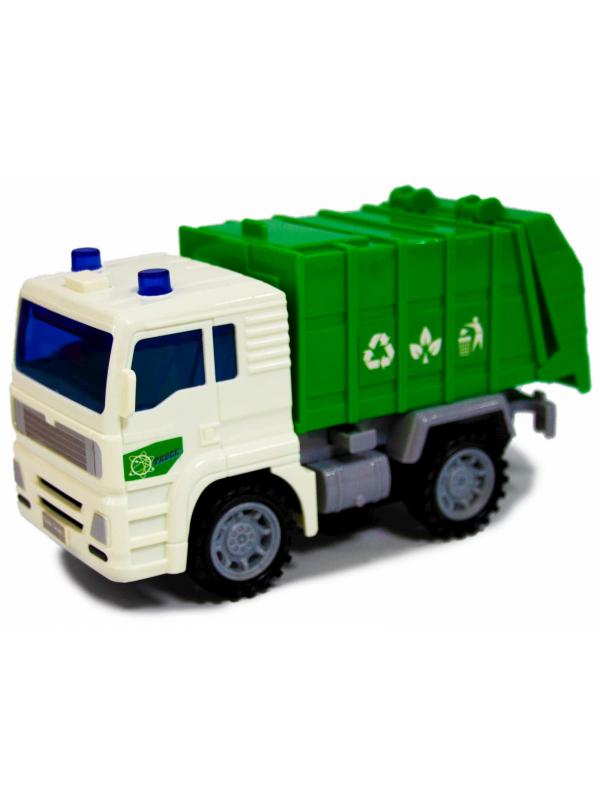 Машинка пластиковая 1:20 «Мусоровоз» 661-03А / Инерционная, свет и звук