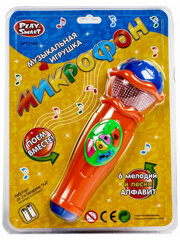 Музыкальная игрушка Play Smart «Микрофон» 6 мелодий и песня 7043 / Микс