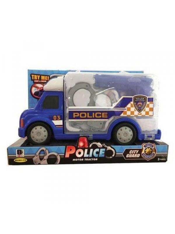 Набор полицейского в машине-кейсе «Police» 661-173 / со светом и звуком