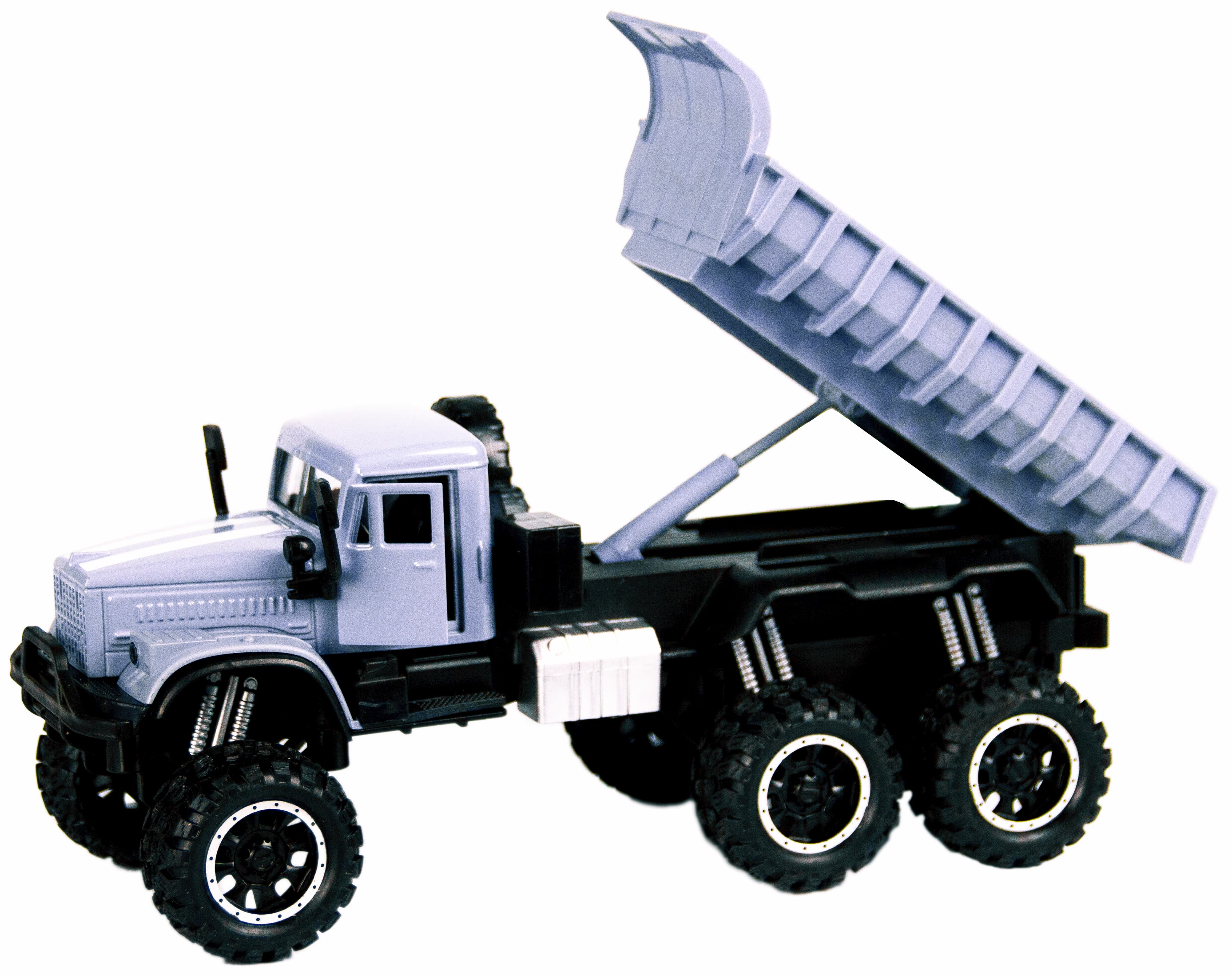Металлическая машинка WGT Car 1:32 «Грузовик КРАЗ: внедорожник самосвал» А2217-15ВА, свет, звук / Микс