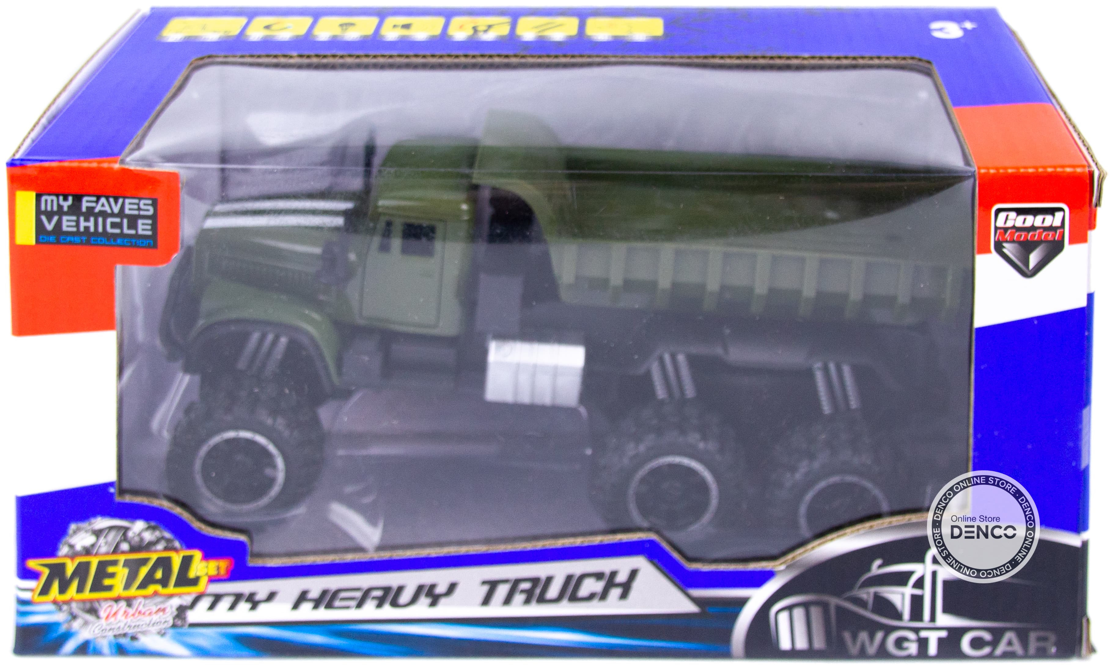 Металлическая машинка WGT Car 1:32 «Грузовик КРАЗ: внедорожник самосвал» А2217-15ВА, свет, звук / Микс