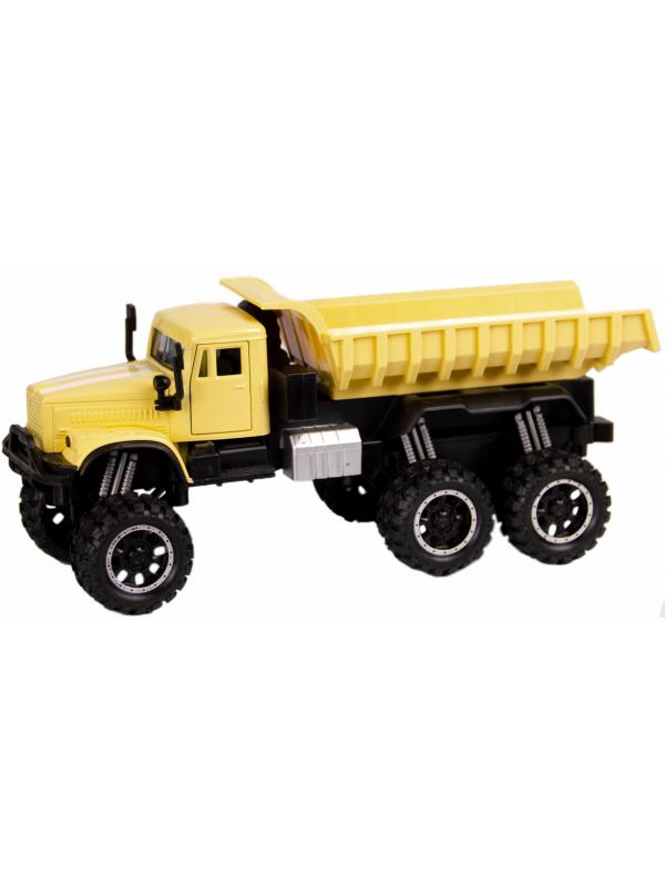 Металлическая машинка WGT Car 1:32 «Грузовик КРАЗ: внедорожник самосвал» А2217-15ВА, свет, звук / Микс