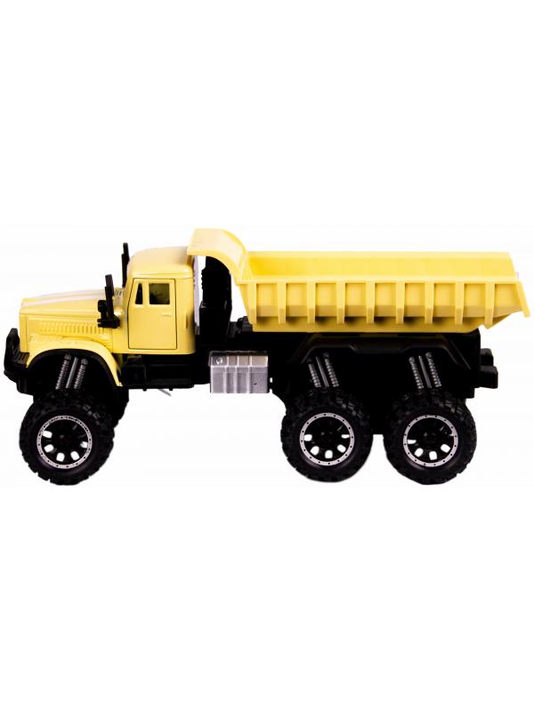 Металлическая машинка WGT Car 1:32 «Грузовик КРАЗ: внедорожник самосвал» А2217-15ВА, свет, звук / Микс