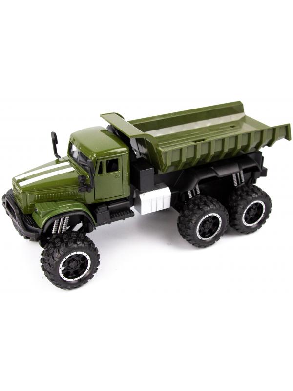 Металлическая машинка WGT Car 1:32 «Грузовик КРАЗ: внедорожник самосвал» А2217-15ВА, свет, звук / Микс