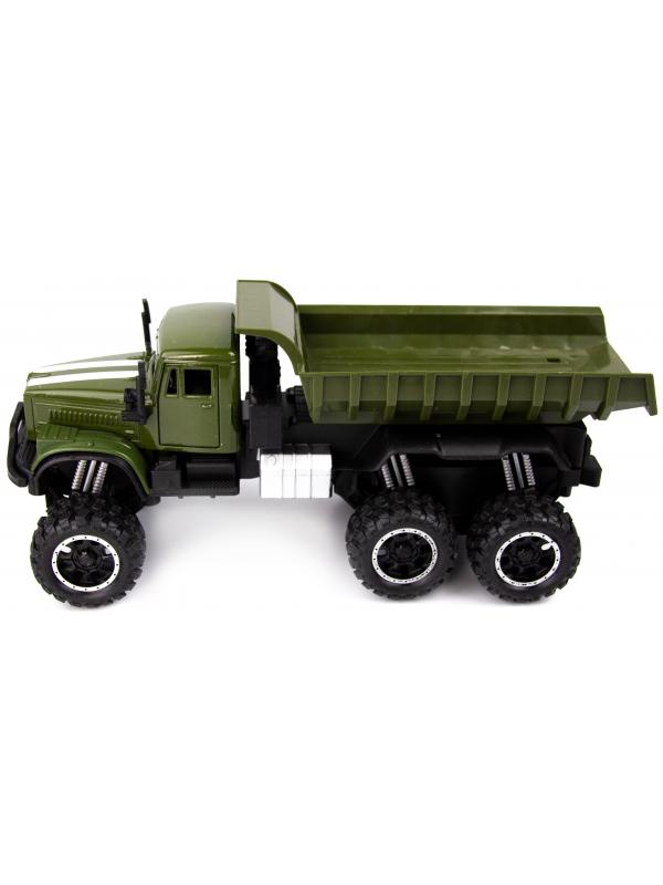 Металлическая машинка WGT Car 1:32 «Грузовик КРАЗ: внедорожник самосвал» А2217-15ВА, свет, звук / Микс