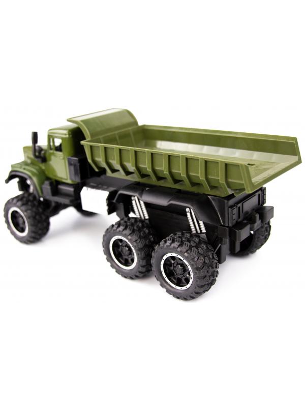 Металлическая машинка WGT Car 1:32 «Грузовик КРАЗ: внедорожник самосвал» А2217-15ВА, свет, звук / Микс