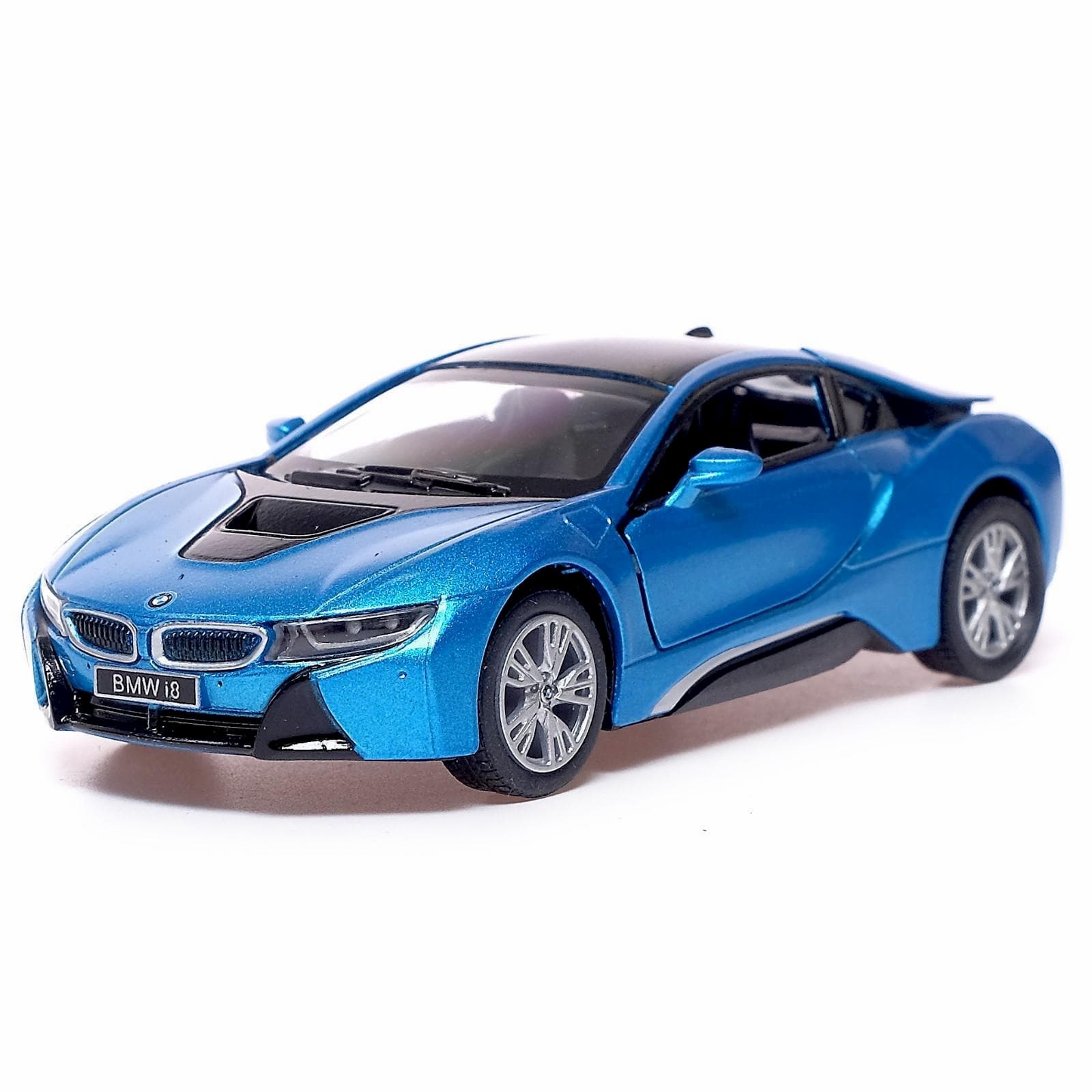 Металлическая машинка Kinsmart 1:36 «BMW i8» KT5379W инерционная в коробке / Микс