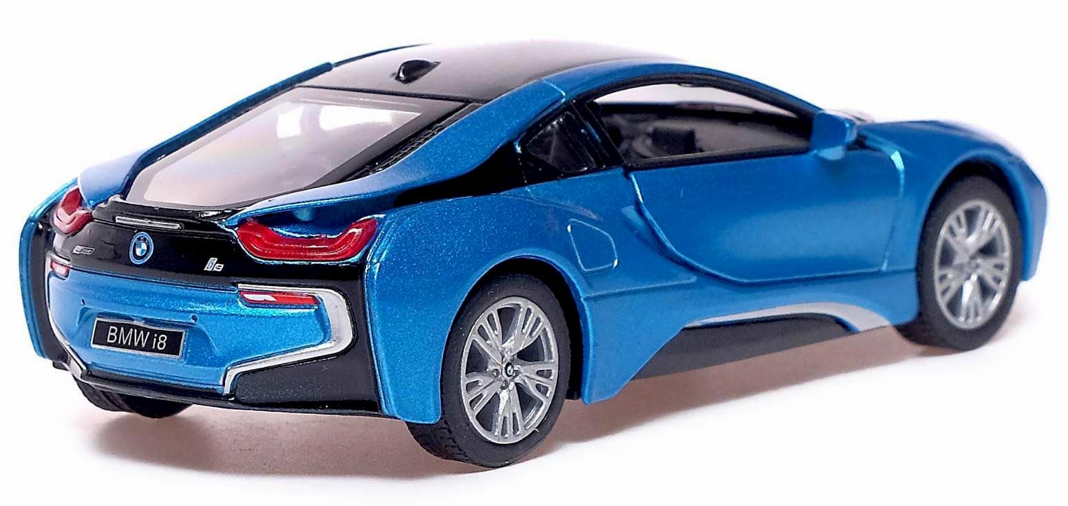 Металлическая машинка Kinsmart 1:36 «BMW i8» KT5379W инерционная в коробке / Микс