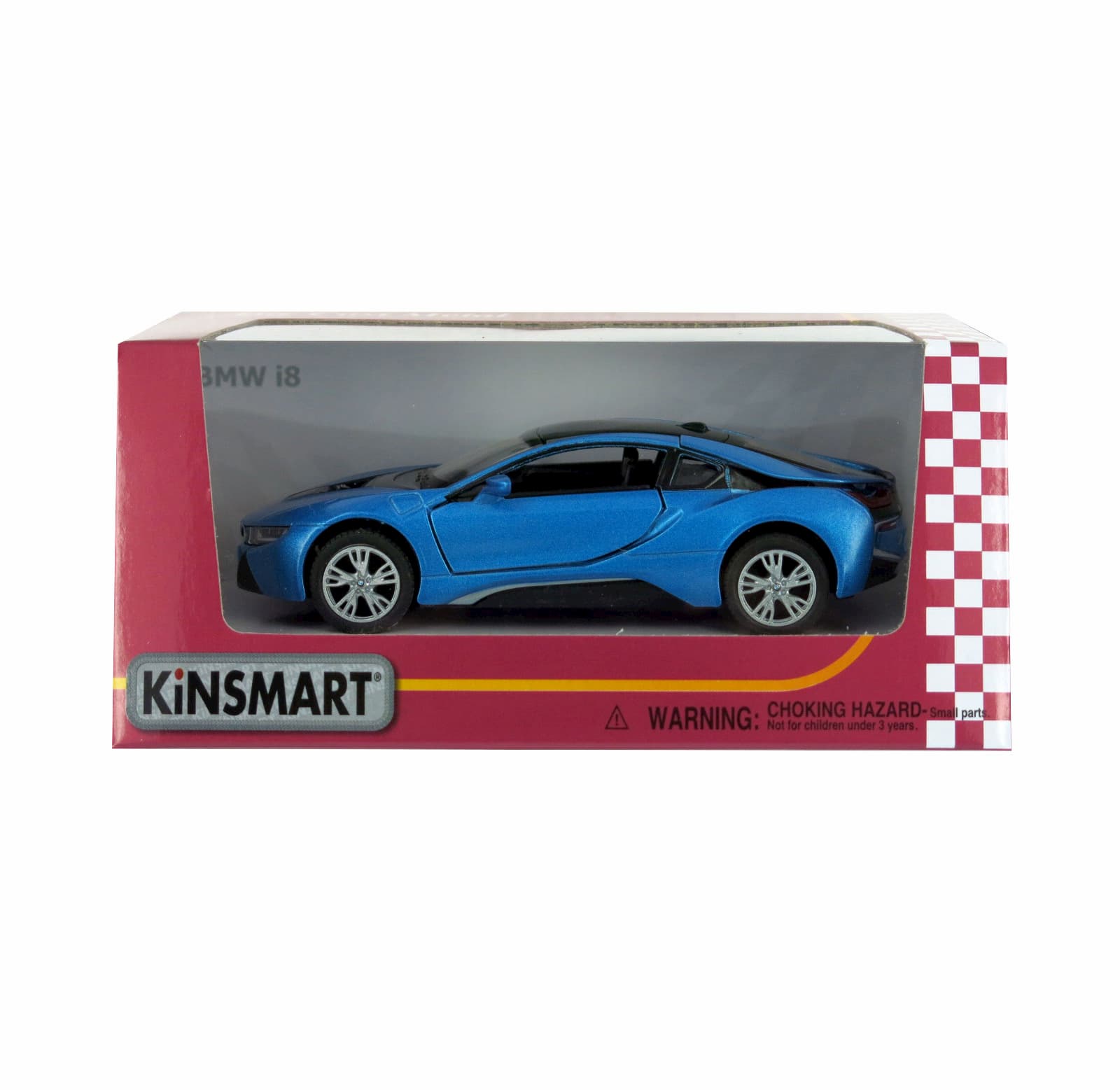 Металлическая машинка Kinsmart 1:36 «BMW i8» KT5379W инерционная в коробке / Микс
