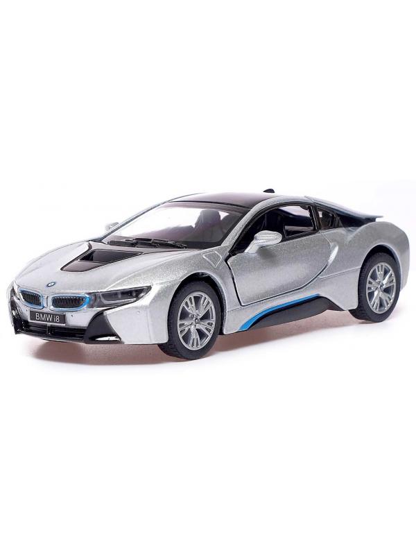 Металлическая машинка Kinsmart 1:36 «BMW i8» KT5379W инерционная в коробке / Микс