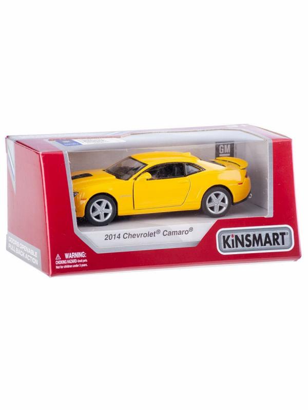 Металлическая машинка Kinsmart 1:38 «2014 Chevrolet Camaro» KT5383W, в коробке, инерционная