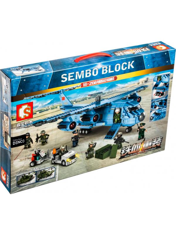 Конструктор Sembo Block «Военно-транспортный самолет Юнь-20» 105766 Iron Blood Heavy Equipment / 1083 детали