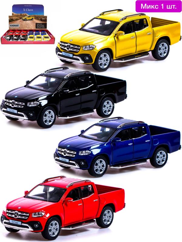 Металлическая машинка Kinsmart 1:42 «Mercedes-Benz X-Class» KT5410W, инерционная в коробке / Микс