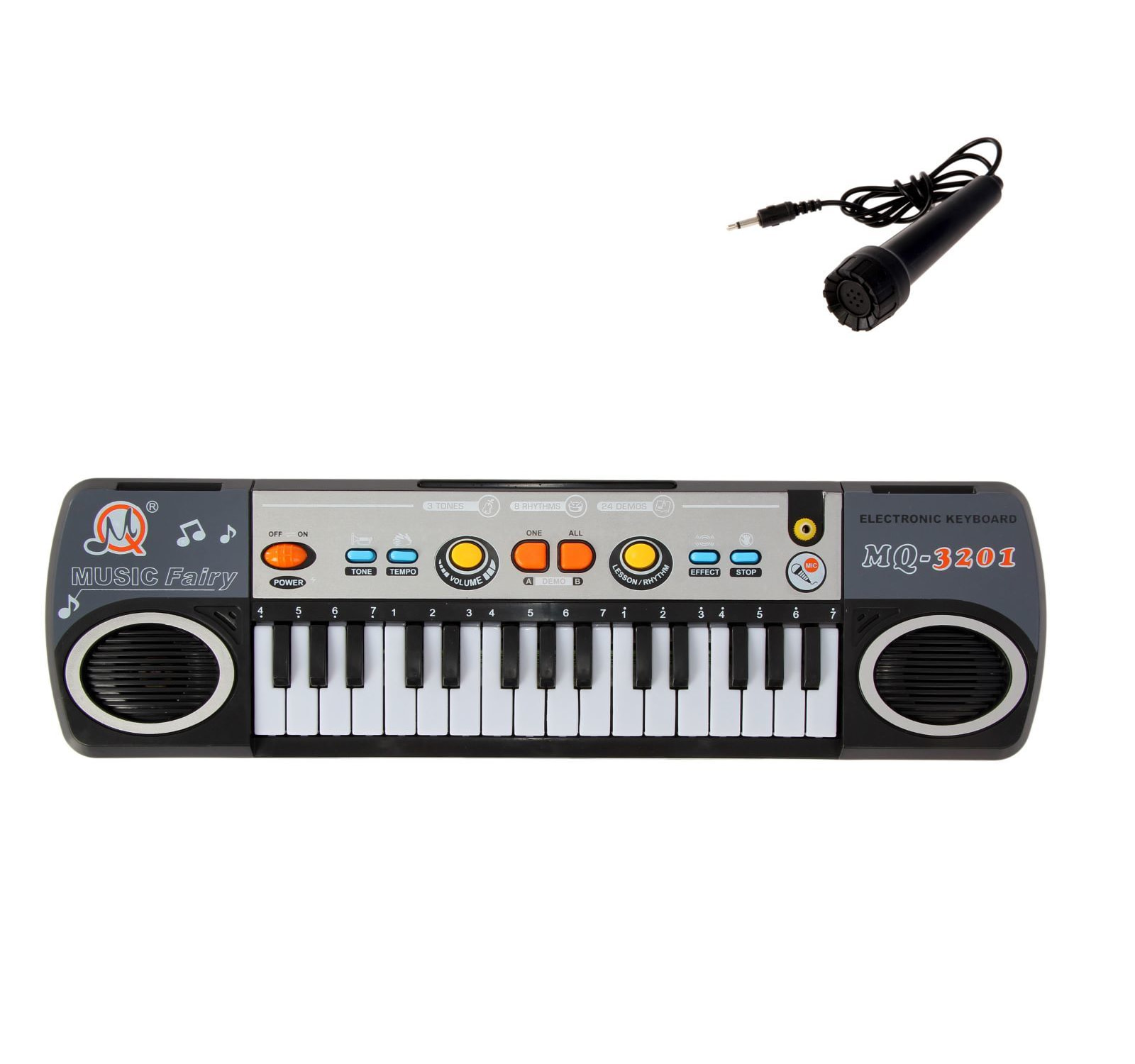 Синтезатор детский с микрофоном, 32 клавиши / MQ-3201