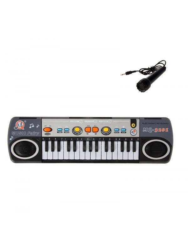 Синтезатор детский с микрофоном, 32 клавиши / MQ-3201