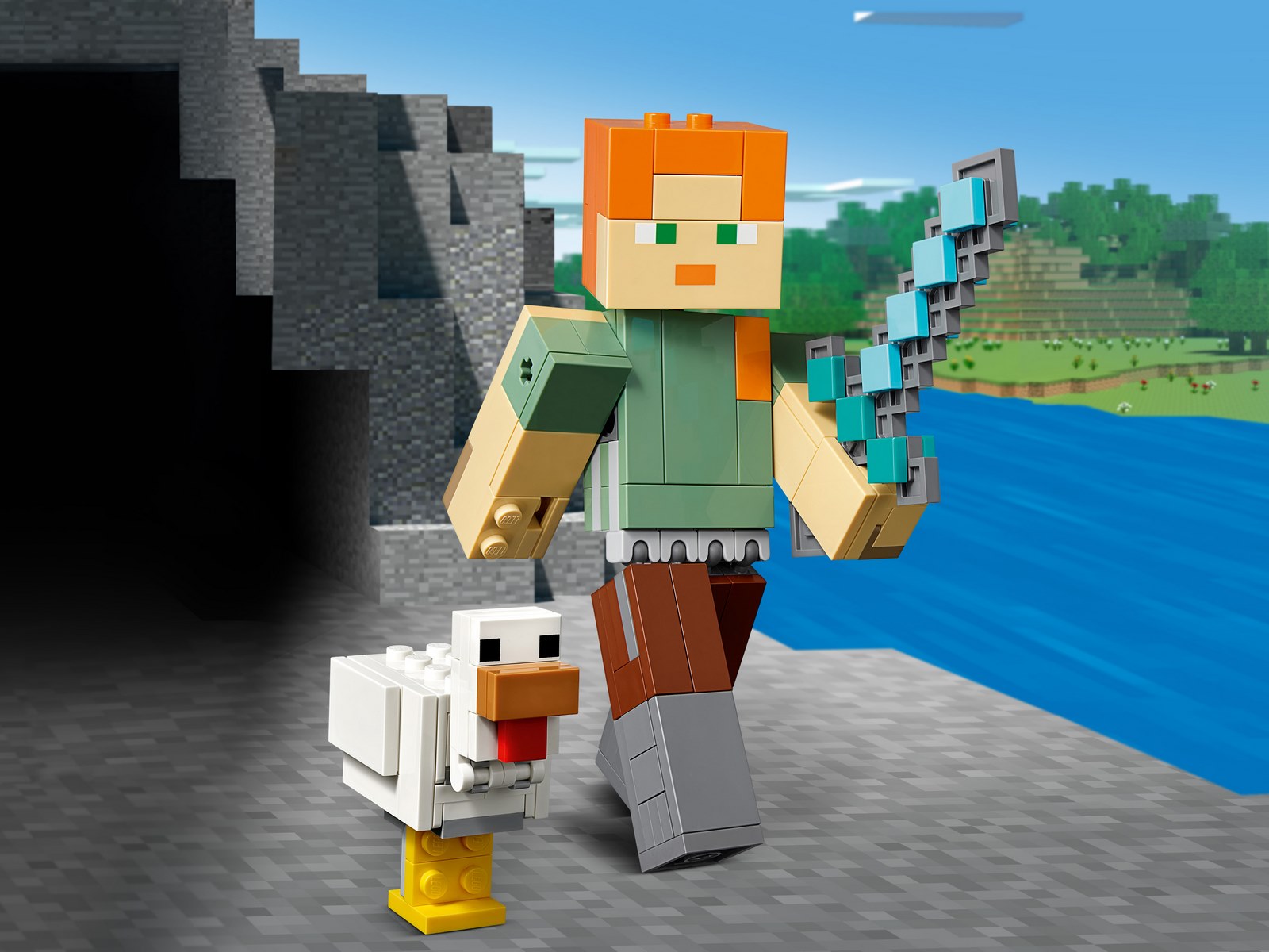 Конструктор Bl «Алекс с цыплёнком» 11167 (Minecraft 21149) 160 деталей