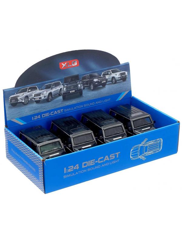 Машинка металлическая XLG 1:24 «Mercedes-Benz G-class» M923K 20 см. инерционная, свет, звук / Микс