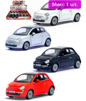 Металлическая машинка Kinsmart 1:28 «2007 Fiat 500» KT5345D, инерционная / Микс