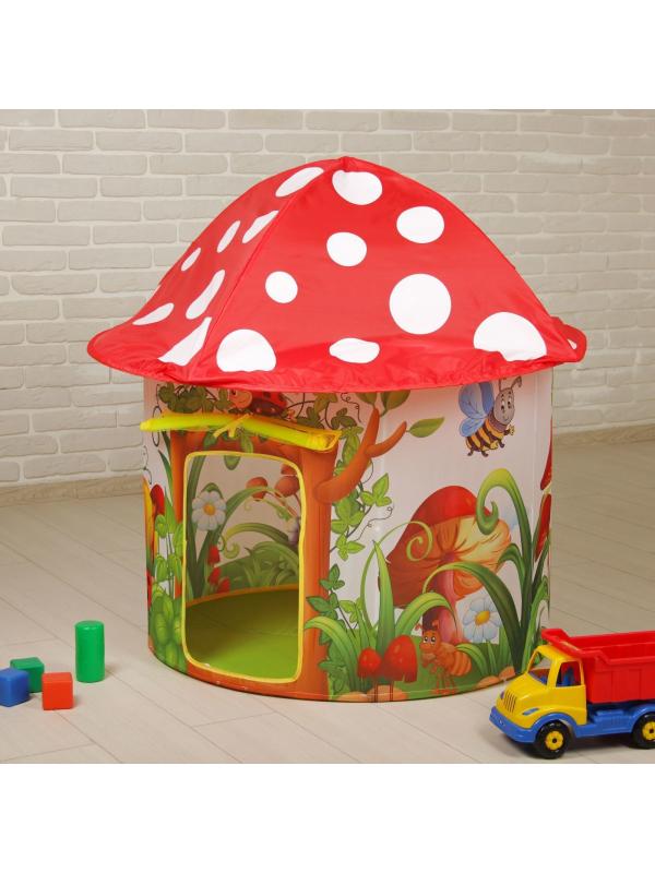 Игровая детская палатка-домик «Веселый мухомор» HF016