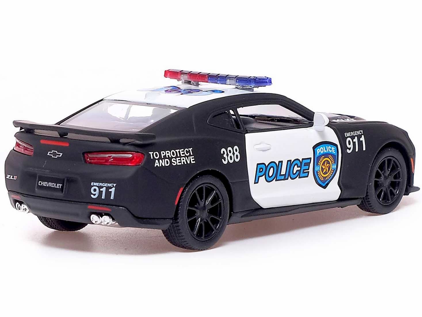 Машинка металлическая Kinsmart 1:38 «2017 Chevrolet Camaro ZL1 (Police)» 14 см. KT5399DPR инерционная