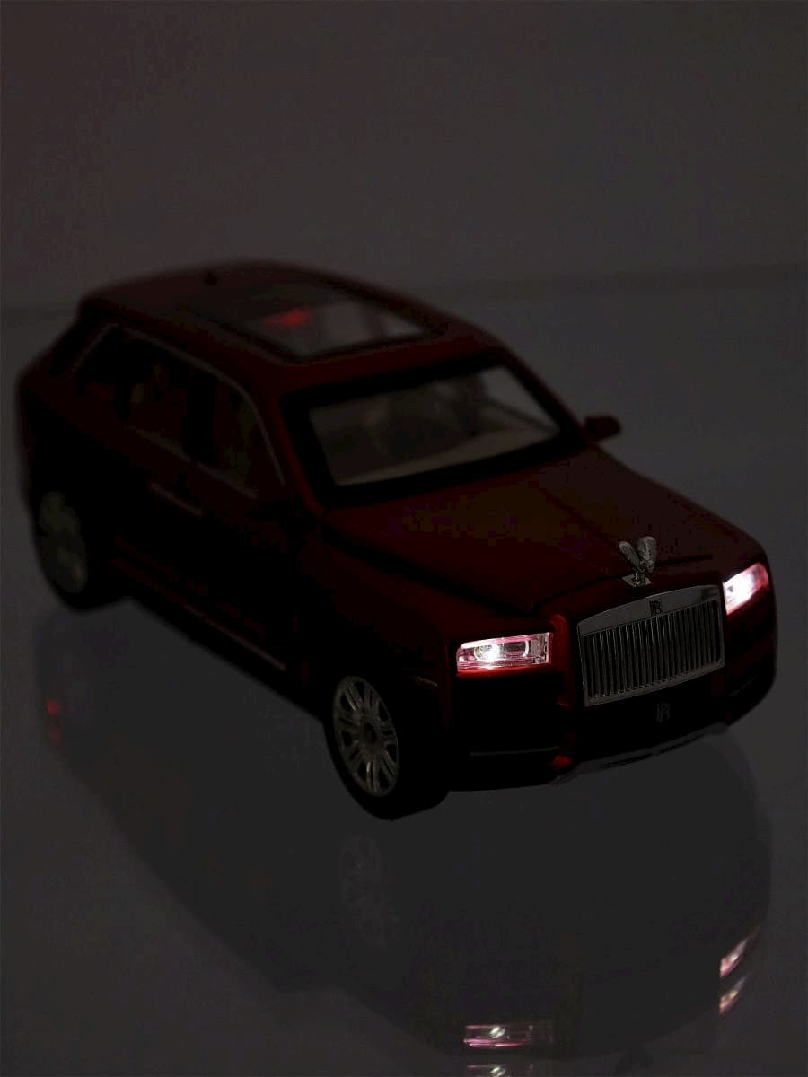 Металлическая машинка Newao Model 1:32 «Rolls-Royce Cullinan» 16 см. A3212 инерционная, свет, звук / Красный