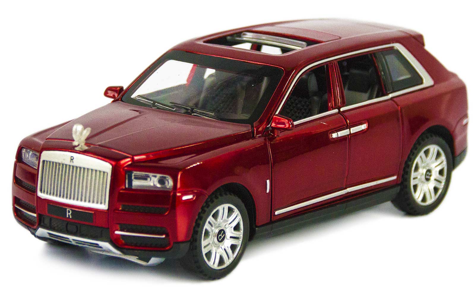 Металлическая машинка Newao Model 1:32 «Rolls-Royce Cullinan» 16 см. A3212 инерционная, свет, звук / Красный