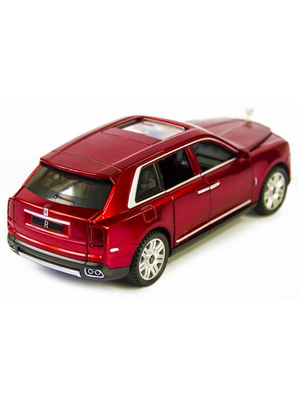 Металлическая машинка Newao Model 1:32 «Rolls-Royce Cullinan» 16 см. A3212 инерционная, свет, звук / Красный