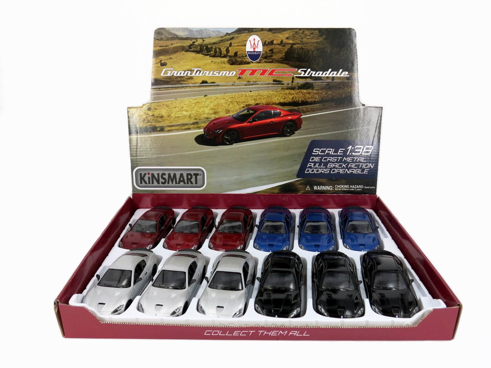 Машинка металлическая Kinsmart 1:38 «2016 Maserati GranTurismo MC Stradale» KT5395D инерционная / Красный