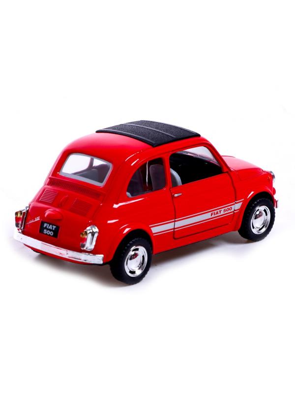 Металлическая машинка Kinsmart 1:24 «Fiat 500» KT5004D, инерционная / Красный