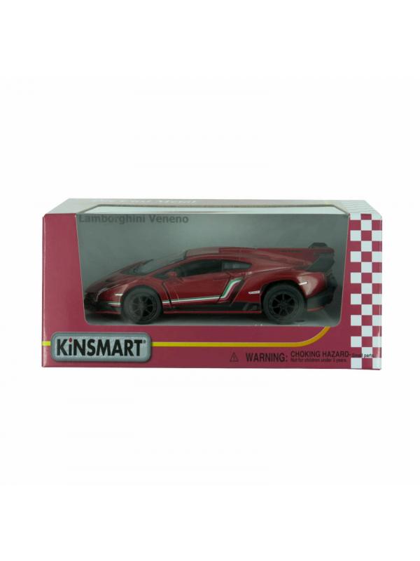 Металлическая машинка Kinsmart 1:36 «Lamborghini Veneno» KT5367W, инерционная в коробке / Микс