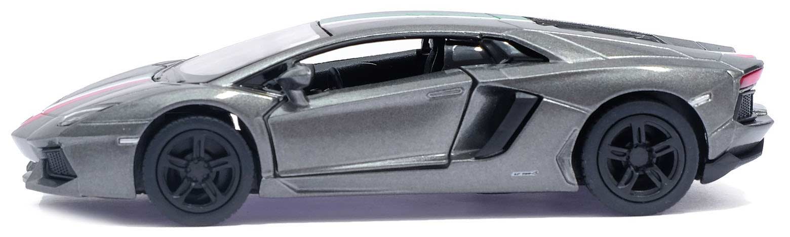 Металлическая машинка Kinsmart 1:38 «Lamborghini Aventador LP 700-4 с принтом» KT5355DF, инерционная / Микс