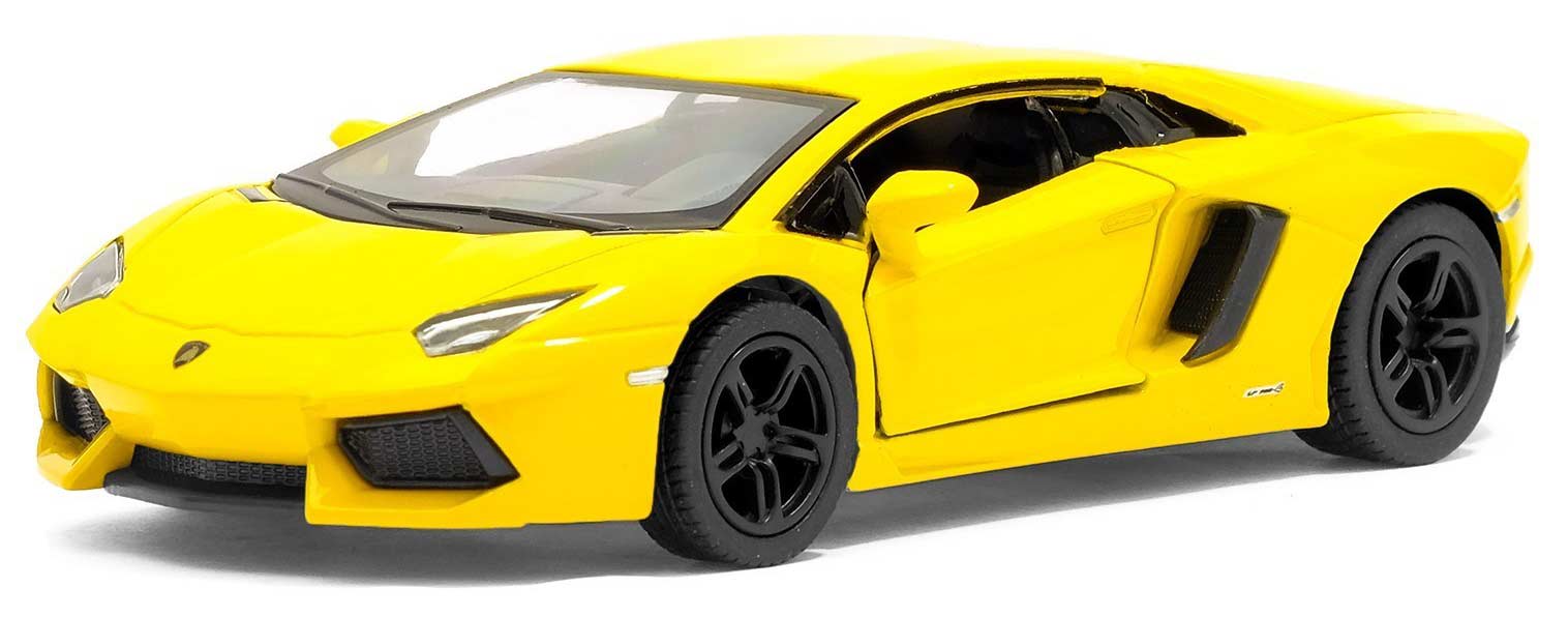 Металлическая машинка Kinsmart 1:38 «Lamborghini Aventador LP 700-4» KT5355D, инерционная / Микс