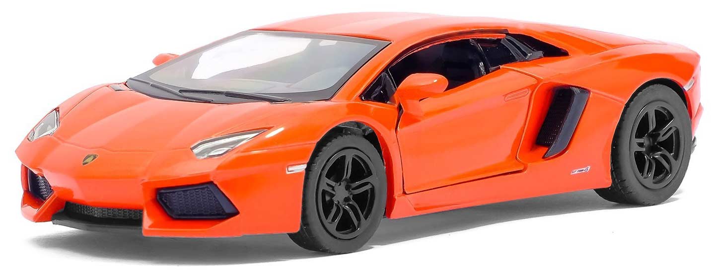 Металлическая машинка Kinsmart 1:38 «Lamborghini Aventador LP 700-4» KT5355D, инерционная / Микс