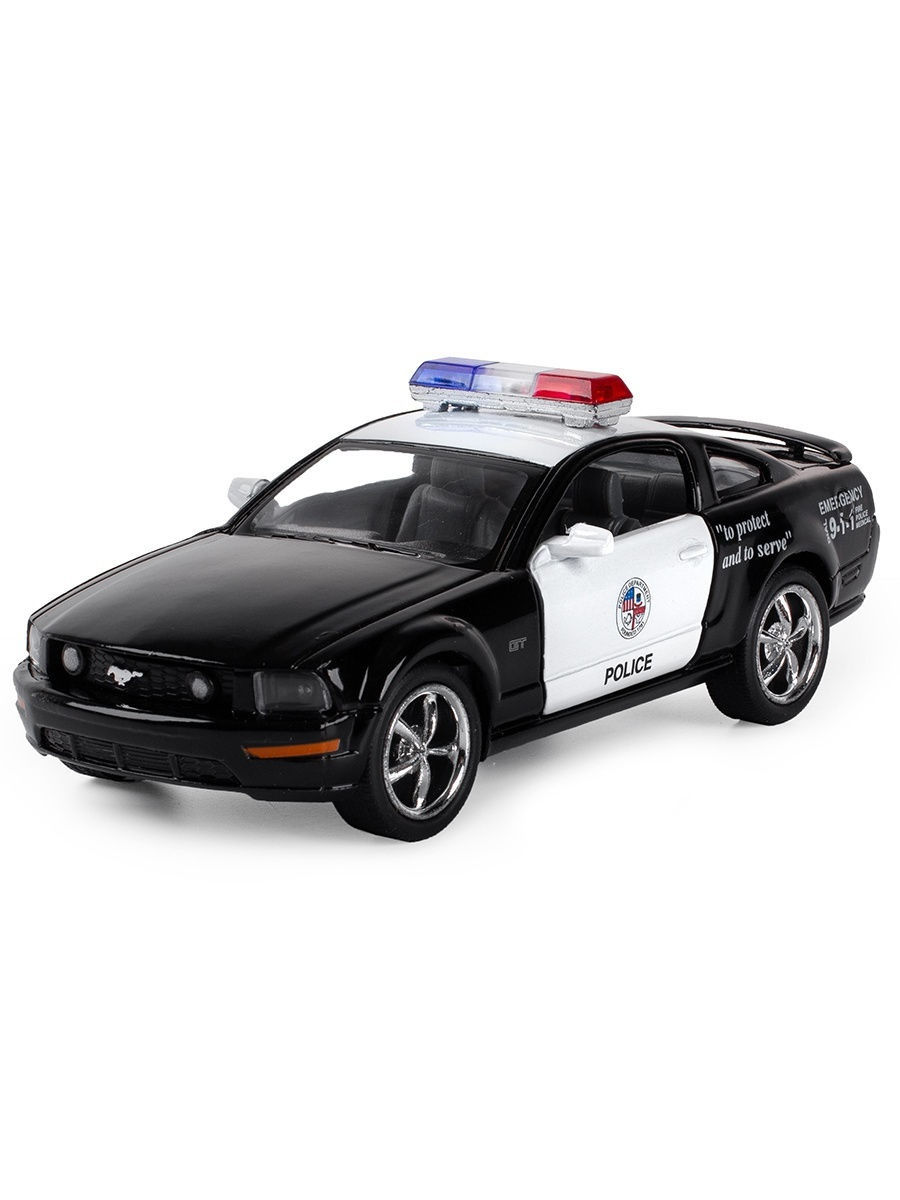 Металлическая машинка Kinsmart 1:38 «2006 Ford Mustang GT (Police)» KT5091DP инерционная
