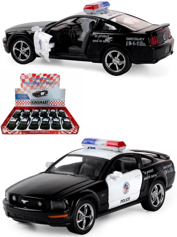 Металлическая машинка Kinsmart 1:38 «2006 Ford Mustang GT (Police)» KT5091DP инерционная