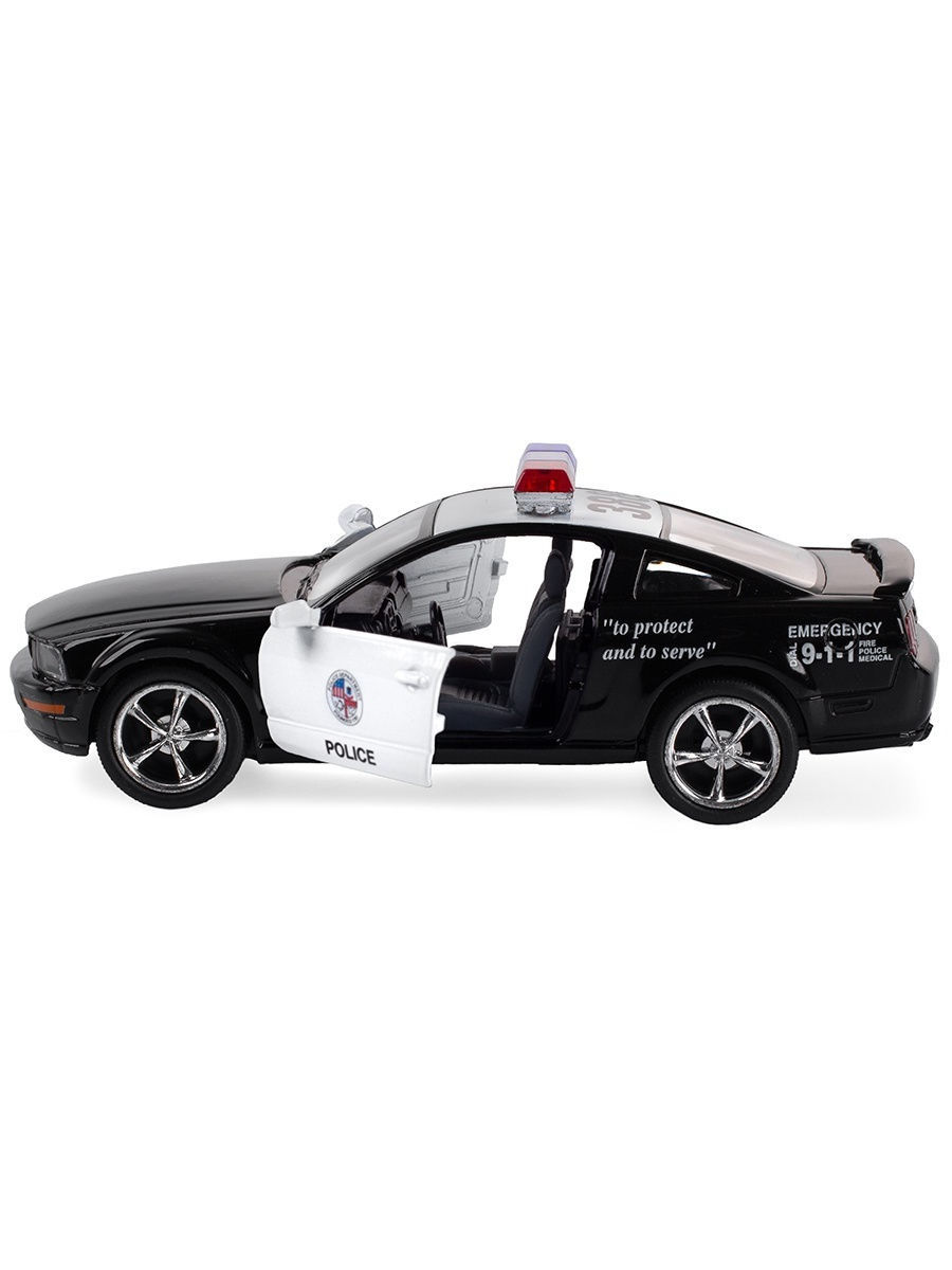 Металлическая машинка Kinsmart 1:38 «2006 Ford Mustang GT (Police)» KT5091WP инерционная в коробке