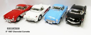 Машинка металлическая Kinsmart 1:34 «1957 Chevrolet Corvette» KT5316D инерционная / Микс