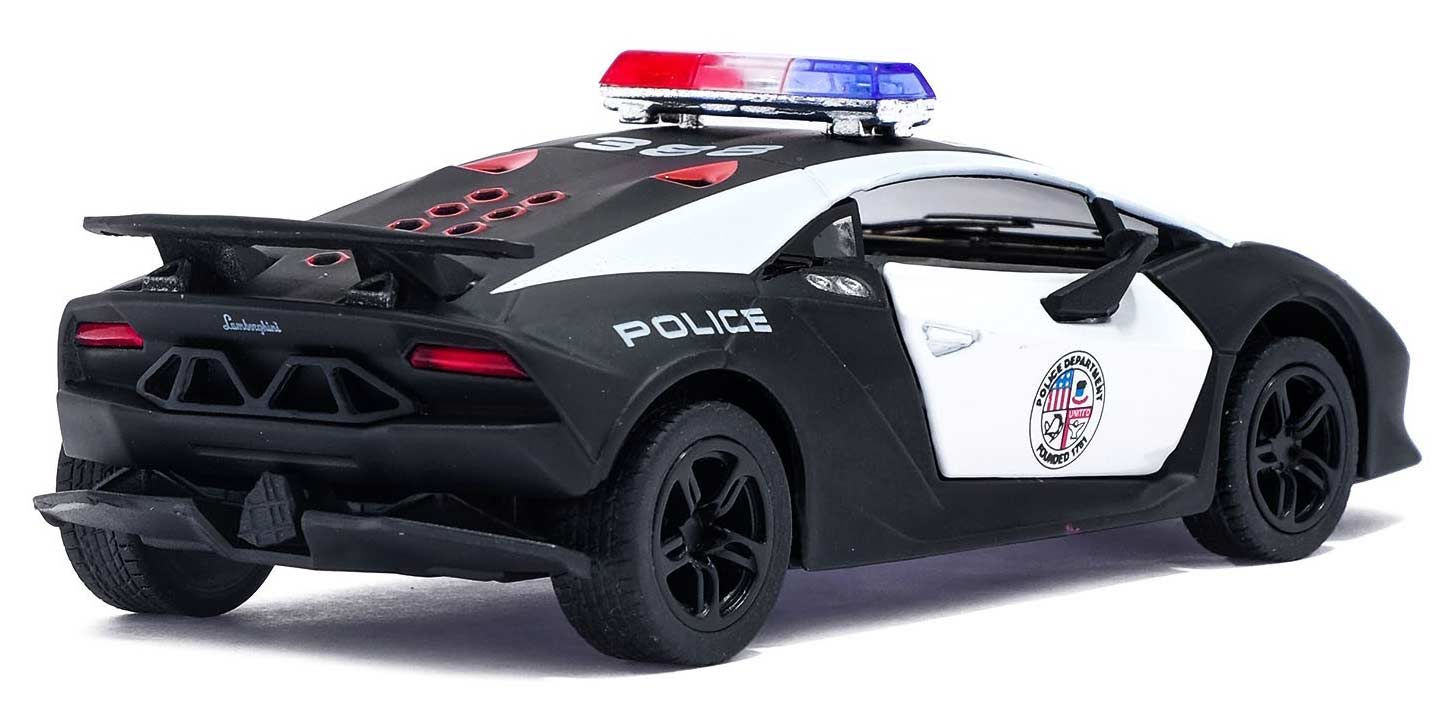 Машинка металлическая Kinsmart 1:38 «Lamborghini Sesto Elemento (Police)» KT5359DP инерционная