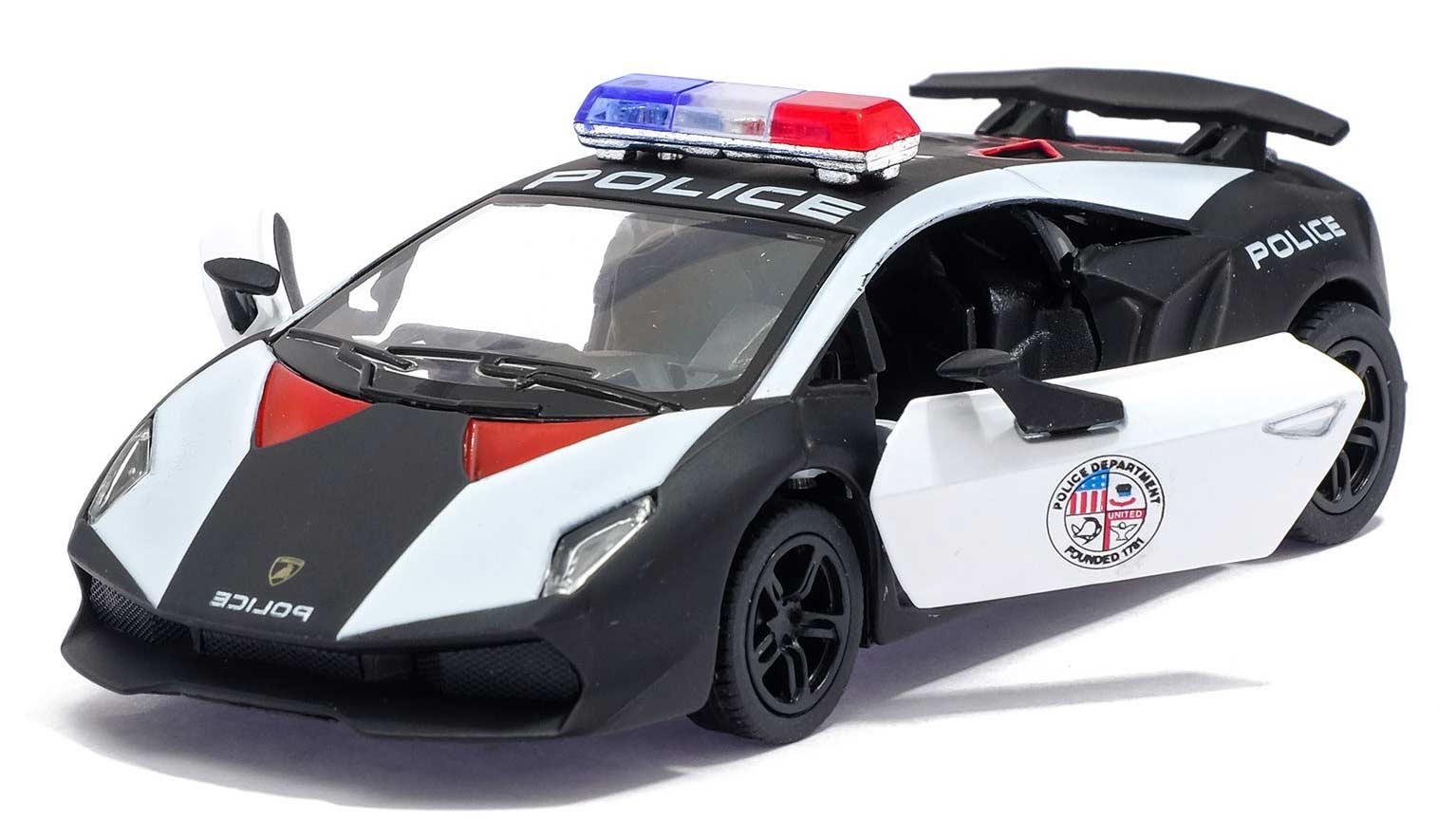 Машинка металлическая Kinsmart 1:38 «Lamborghini Sesto Elemento (Police)» KT5359DP инерционная