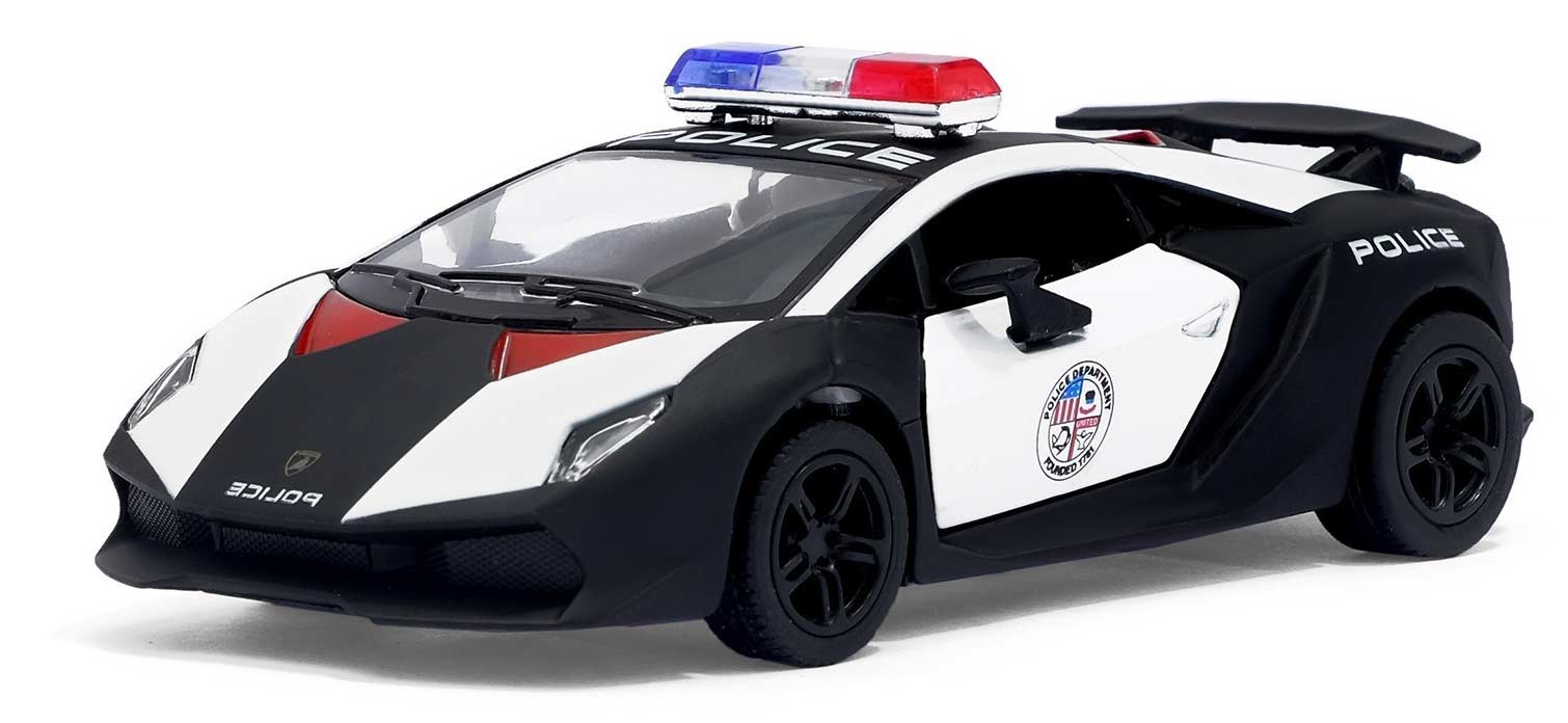 Машинка металлическая Kinsmart 1:38 «Lamborghini Sesto Elemento (Police)» KT5359DP инерционная