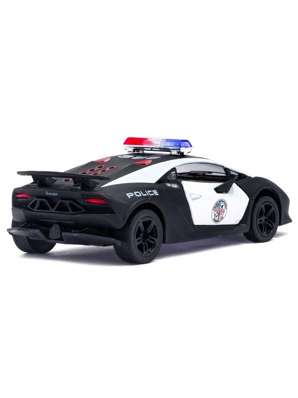 Машинка металлическая Kinsmart 1:38 «Lamborghini Sesto Elemento (Police)» KT5359DP инерционная