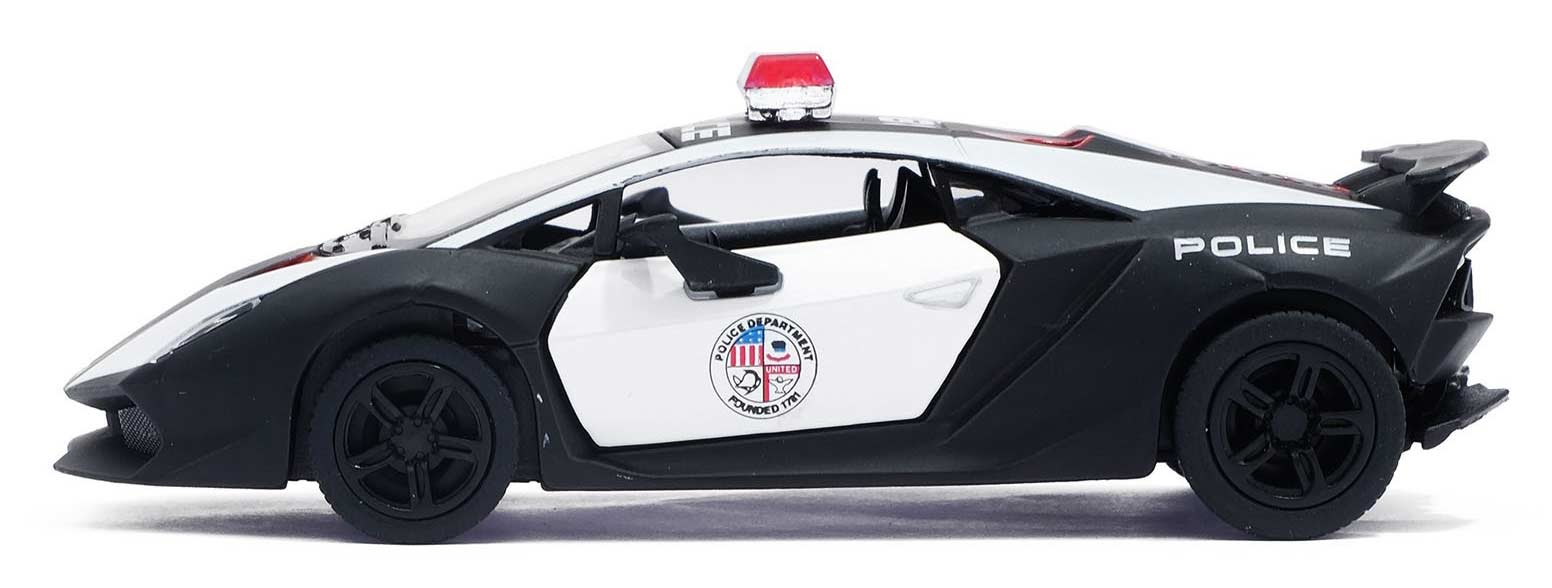 Машинка металлическая Kinsmart 1:38 «Lamborghini Sesto Elemento (Police)» KT5359WP инерционная в коробке