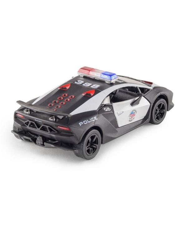 Машинка металлическая Kinsmart 1:38 «Lamborghini Sesto Elemento (Police)» KT5359WP инерционная в коробке