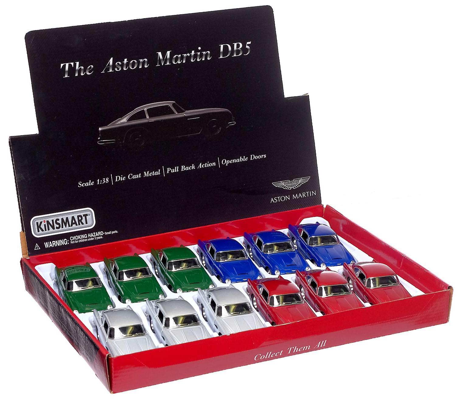 Металлическая машинка Kinsmart 1:38 «Aston Martin DB5» KT5406D, инерционная / Микс